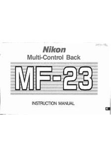 Nikon Backs - all manual. Camera Instructions.